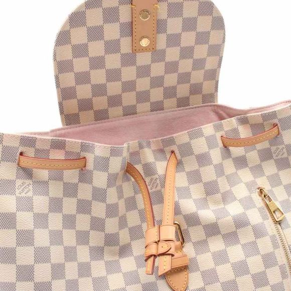Louis Vuitton Damier Azur Backpack Rucksack PVC Leather White - Picture 5 of 8